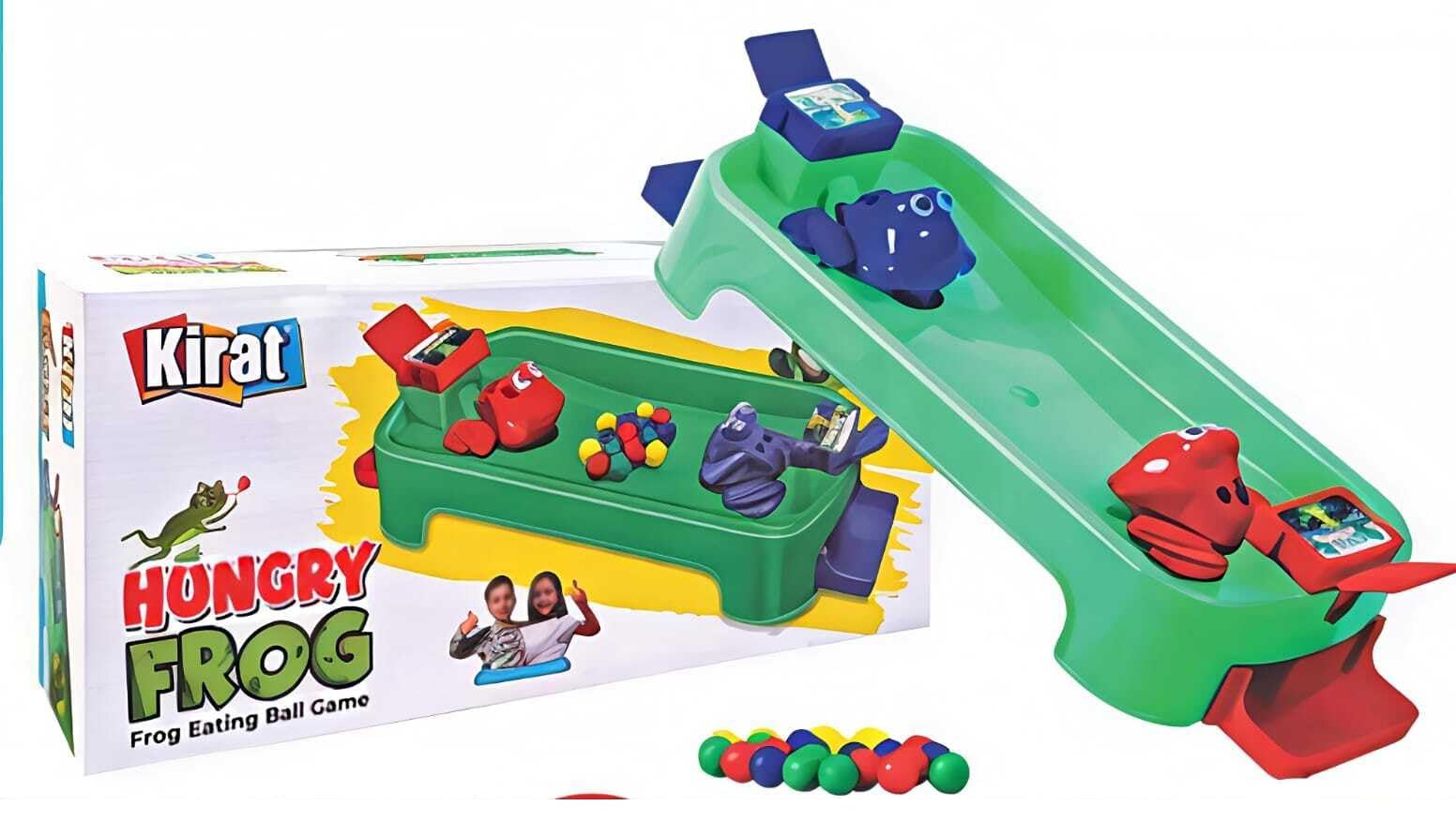 Hungry Frog Game for Kids | Indoor Family Board Game | Frog Toys for Kids Activity | Multiplayer 2 Player Fun Interactive Frog Eat Beans Game | Made in India for Boys & Girls (Pack of 1)