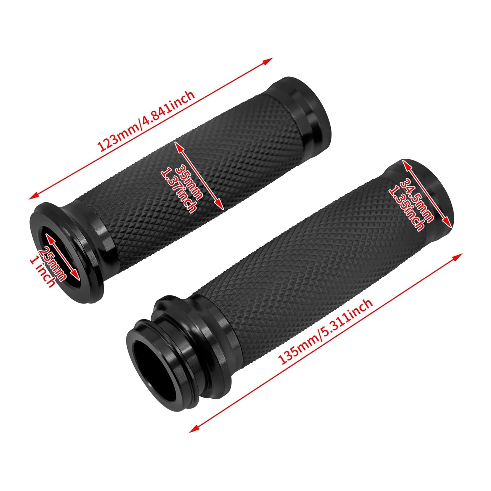 Manopole Elettroniche Per Moto 1''25mm Manopole Nere Per Manubrio Per Har&ley Touring Ultra Limited Street Glide Softail FLS Dyna Manopole manubrio