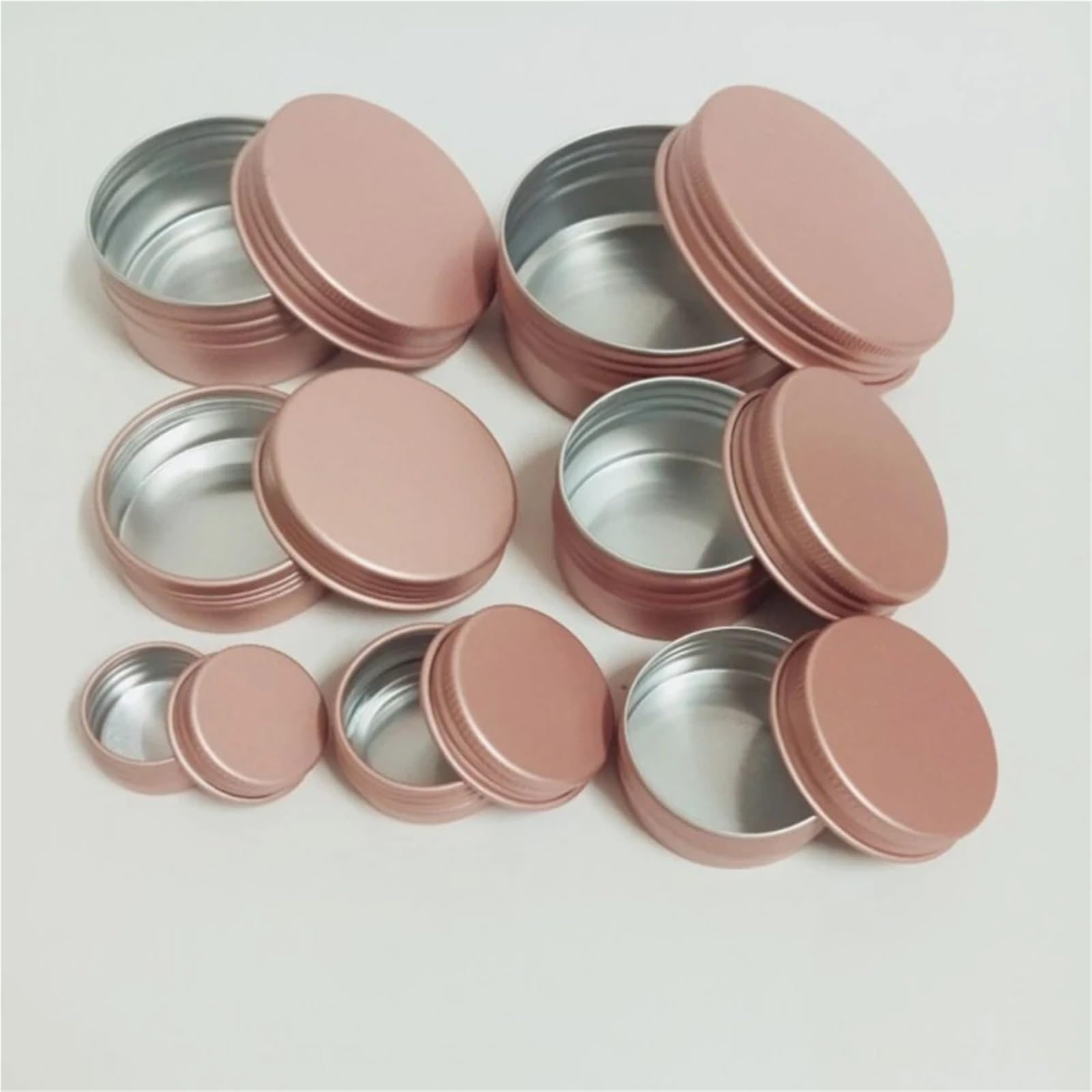 scatola metallo con coperchio Coperchi for scatole di alluminio vuote rotonde da 5/10/15/20/30/50/60 g, lattine argentate, metallo , contenitori for cosmetici in barattoli cemento vuoti(1.5cm,50pcs)