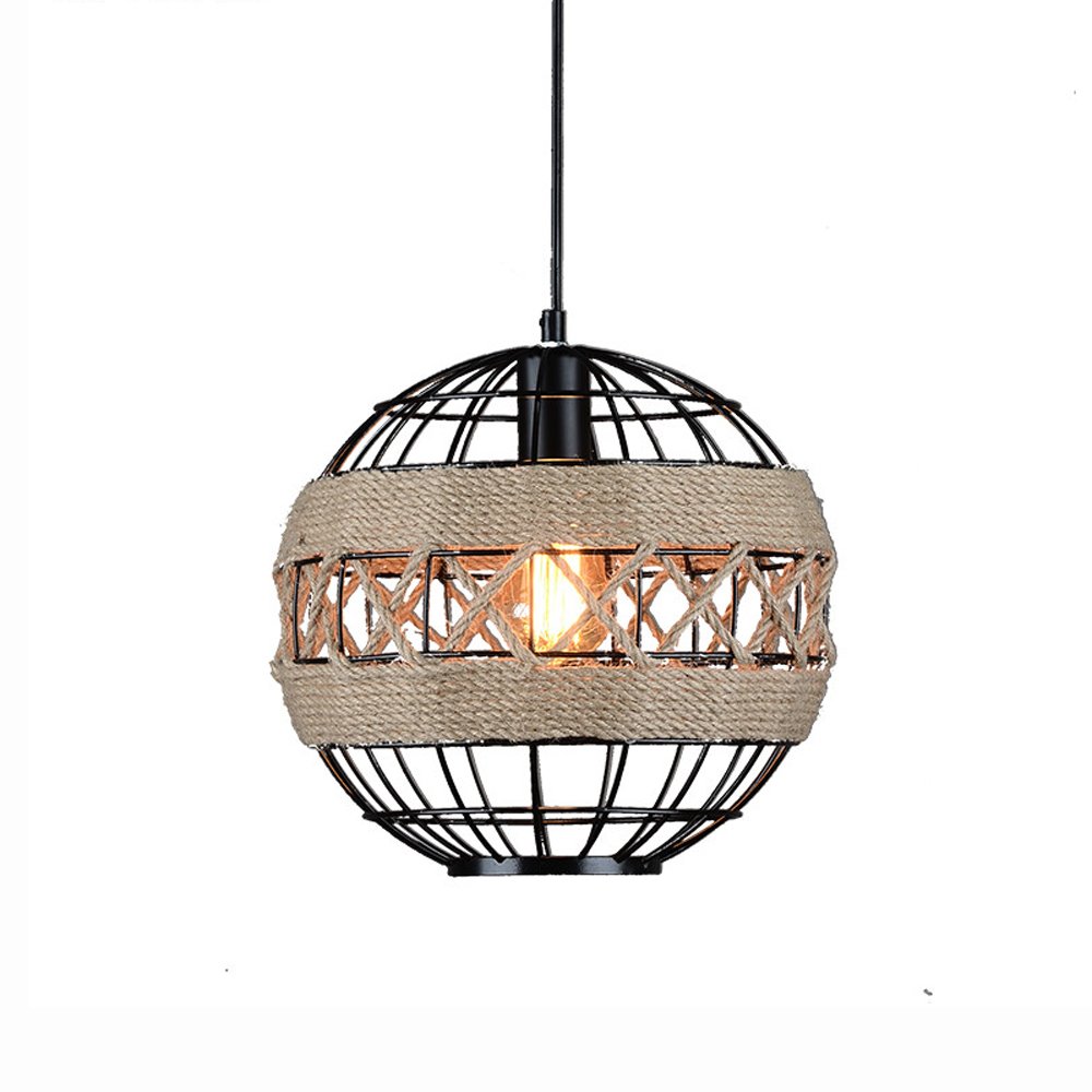 Lampe vintage corde et métal pour créer une ambiance bar de pub et club rétro