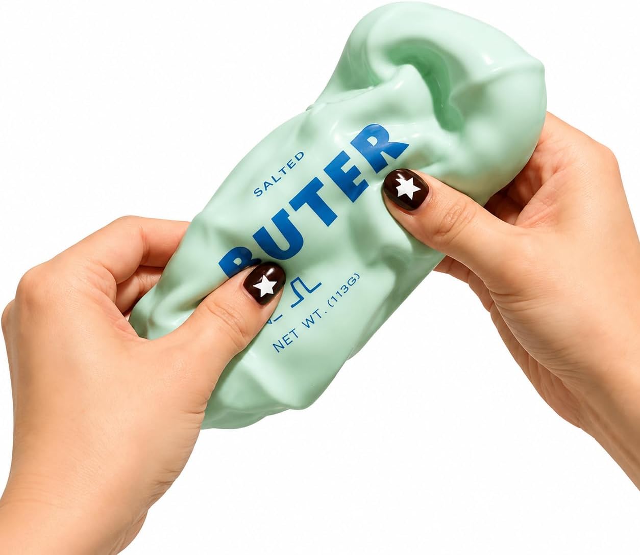 Crunchy Butter Squishy with Textured ASMR Filling for Adults (Mint Green)