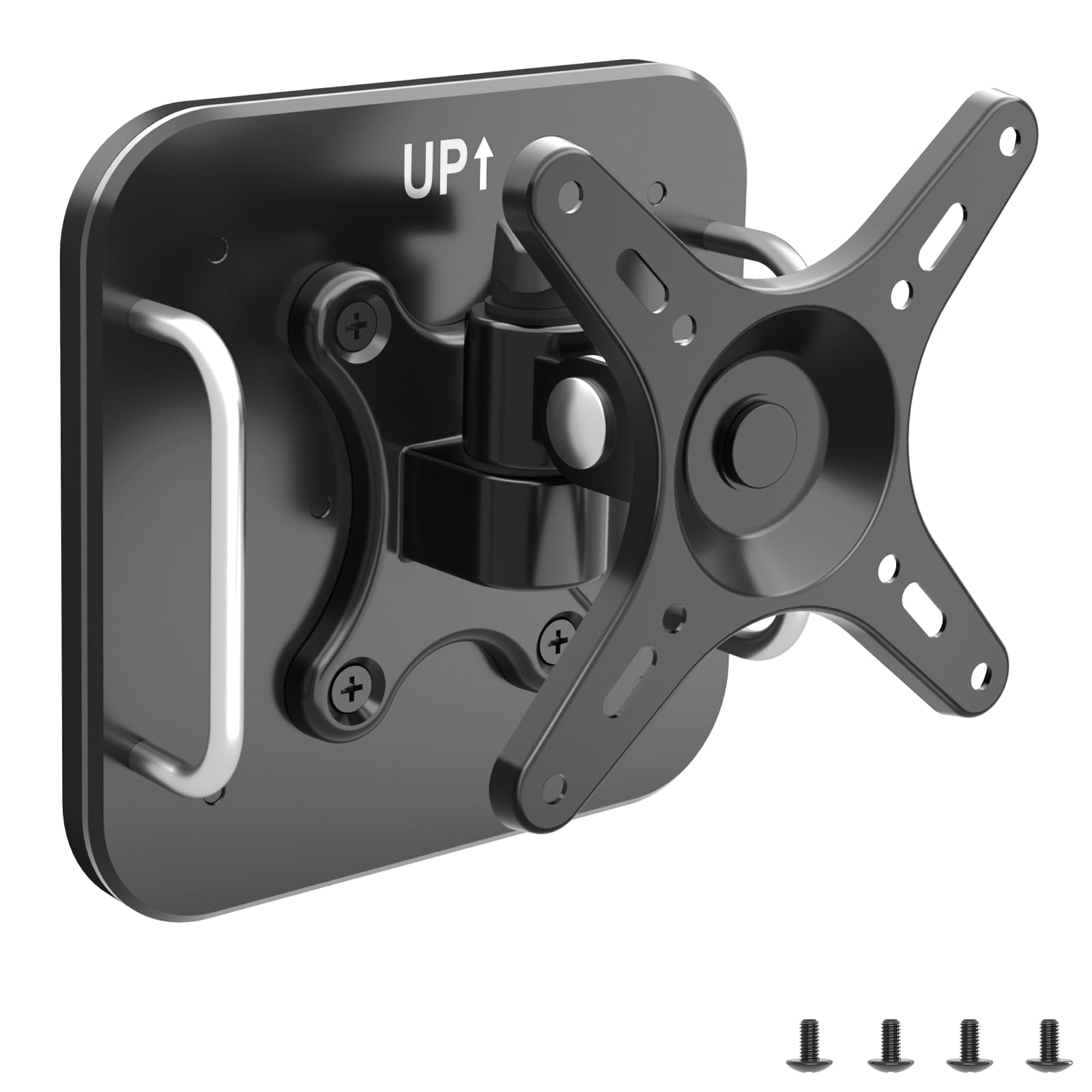 magnetic monitor mount for 13"to 34”screen adjustable 360° rotate monitor holder for metal surface with handle hold up to 22lbs 75x75 or 100x100 vesa screen mounting bracket for metal cabinet, fridge