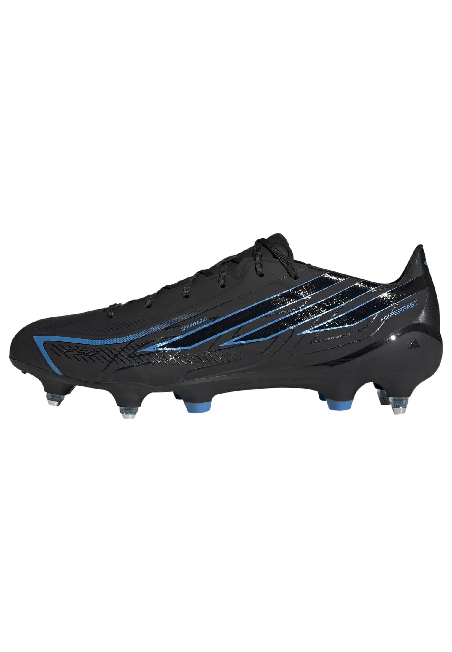 adidas Unisex F50 Hyperfast League Soft Ground Football Boots Shoes, core Black/core Black/Lucid Ray Blue, 9 UK