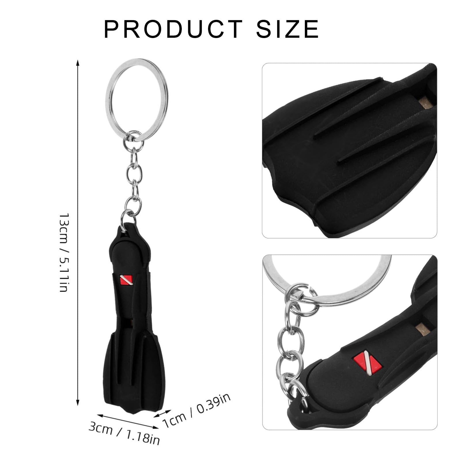 Stylowy silikonowy brelok do nurkowania elegancki brelok do kluczy płetwa do nurkowania akcesoria płetwy breloki torba dekoracja dla nurka pamiątka