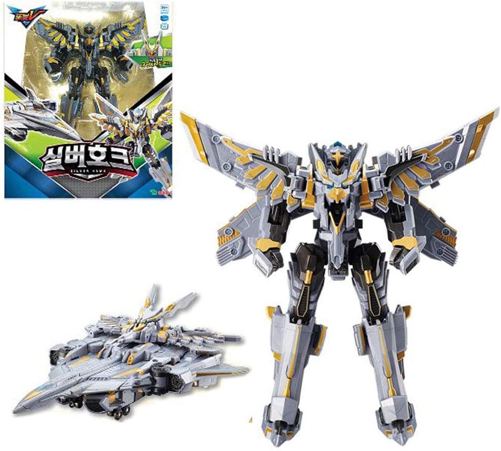 Tobot V (Gift Packed) 2020 Latest Transformation Silver Hawk - 3 Stage Transformation: Airplane, Robot, & Extended Mode