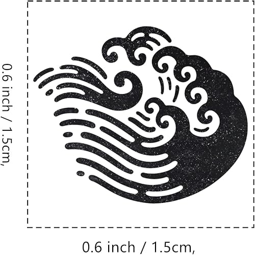 Miniatura 2 de Sello de goma ondulado, mini sello pequeño de 35 pulgadas para álbumes de recortes, planificador de tarjetas