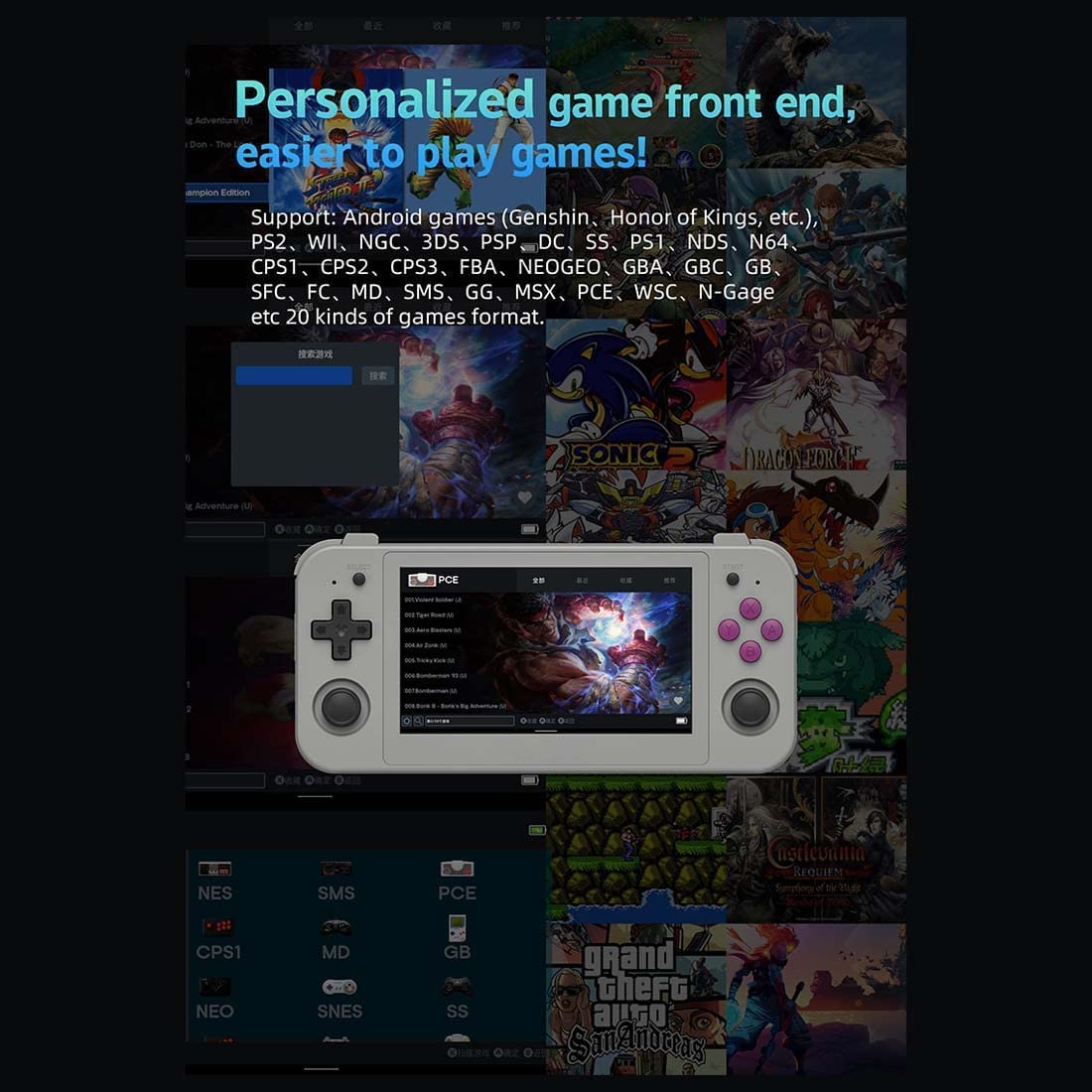 Anbernic RG505 ターコイズ 美品 Amazon.com: RG505 Handheld Game Console with Android 12, 5.94-inch