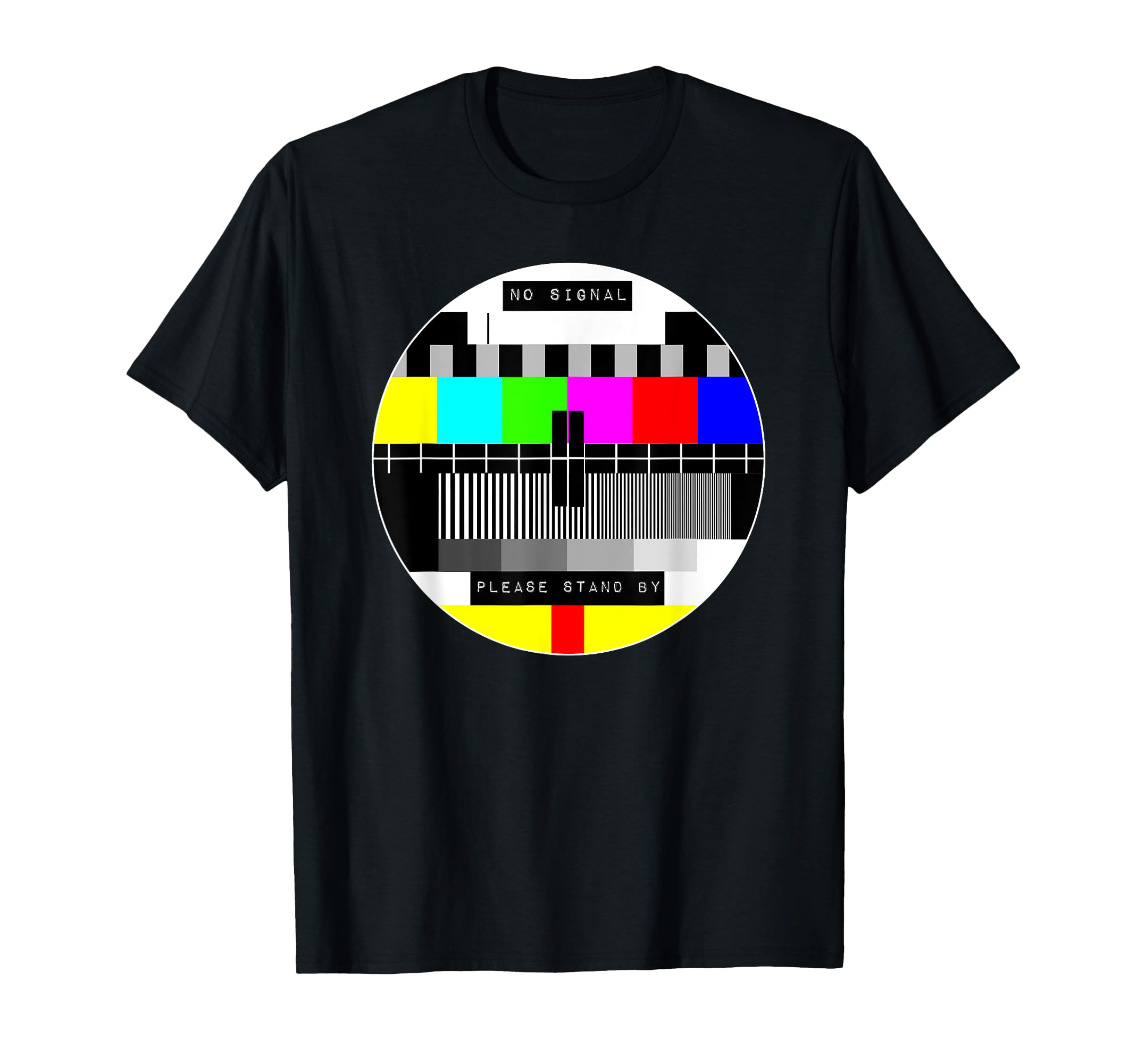 No Funny Signal Television Screen Color Bars Humor Novelty T-Shirt
