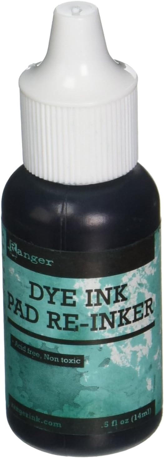 Ranger Dye Ink Re-Inker .5Oz Emerald Isle, Acrylic, Multicolour, 2.54x2 ...