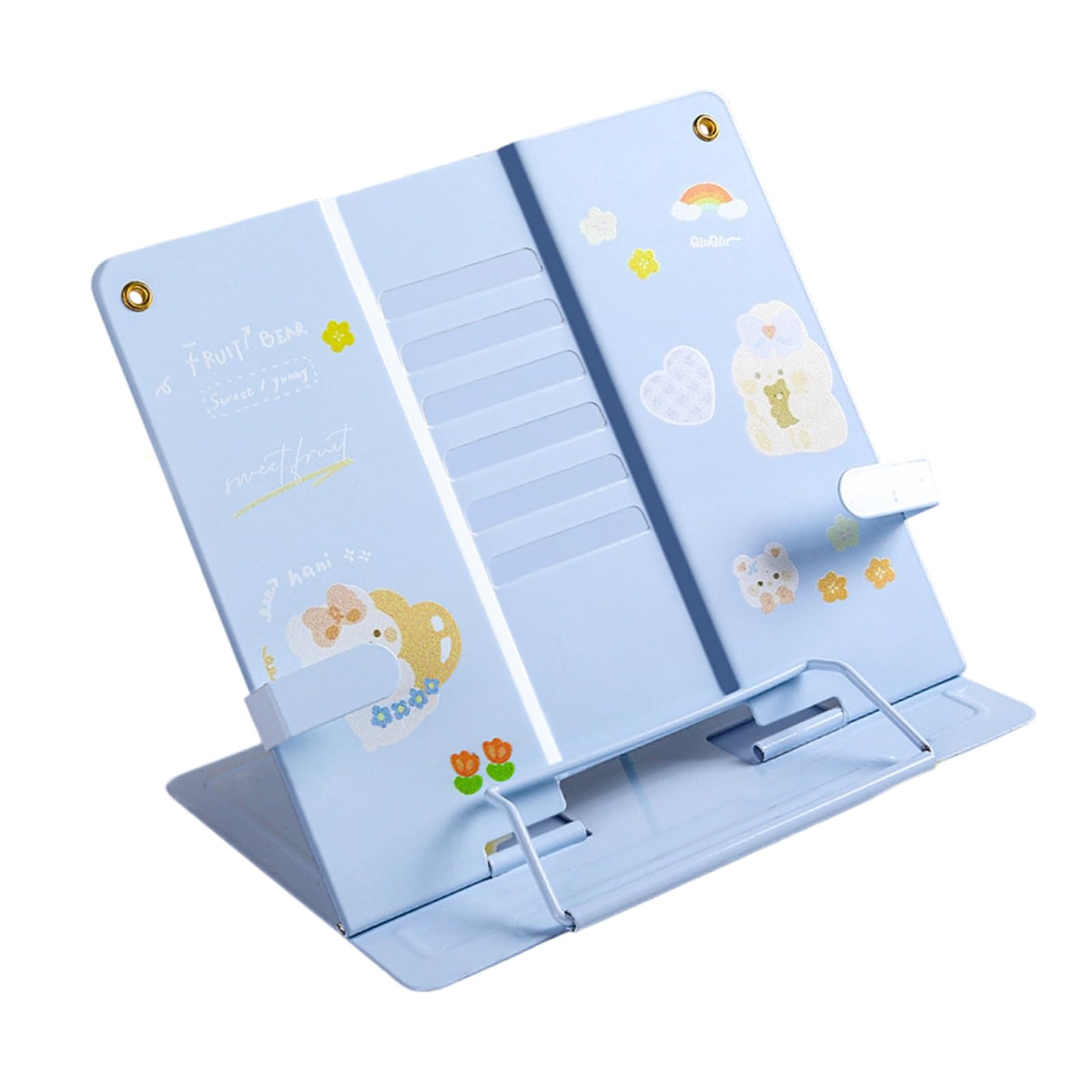 Kalttoy Desktop Book Stand with Metal Construction for Study Reading and Space Saving Foldable Design Book Holder Tray