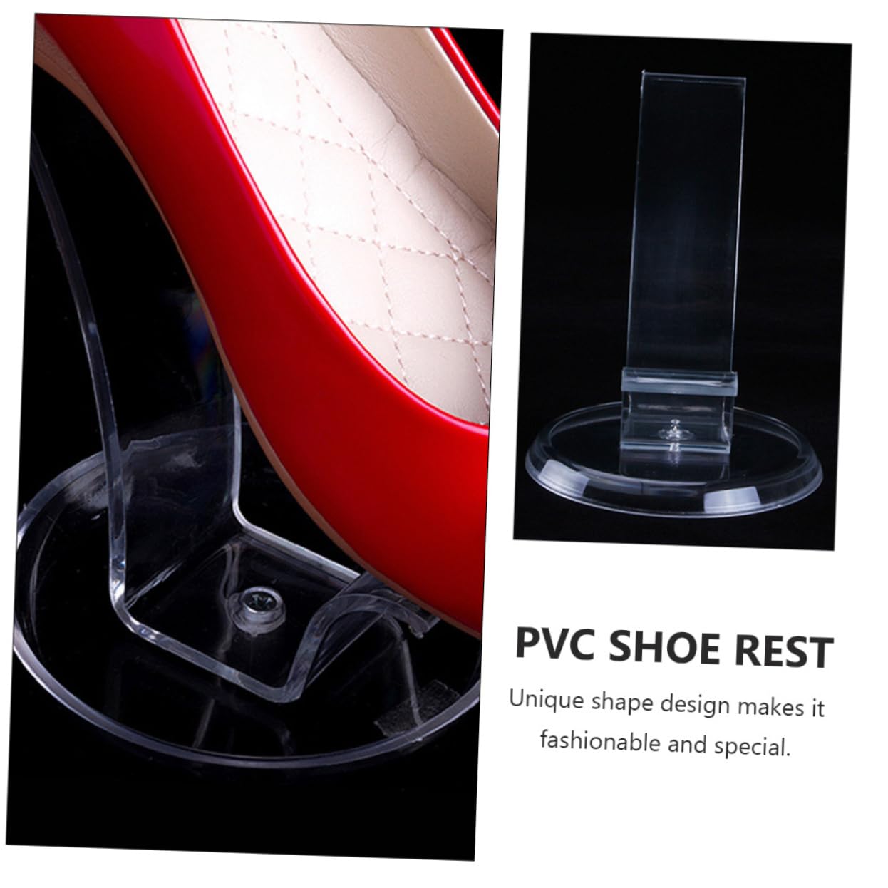 Cabilock Fashionable Shoe Display 4pcs Acrylic Shoe Rack for Heels Easy Maintenance and Storage