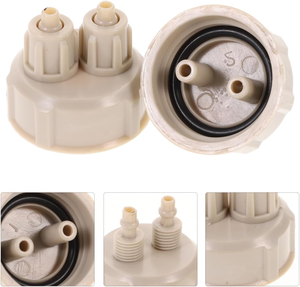 Aquarium Co2 Bottle Caps Quick Twist DIY Reactor Cap for Carbon Dioxide Diffuser Fish Tank Air Pump Accessories Set of 4