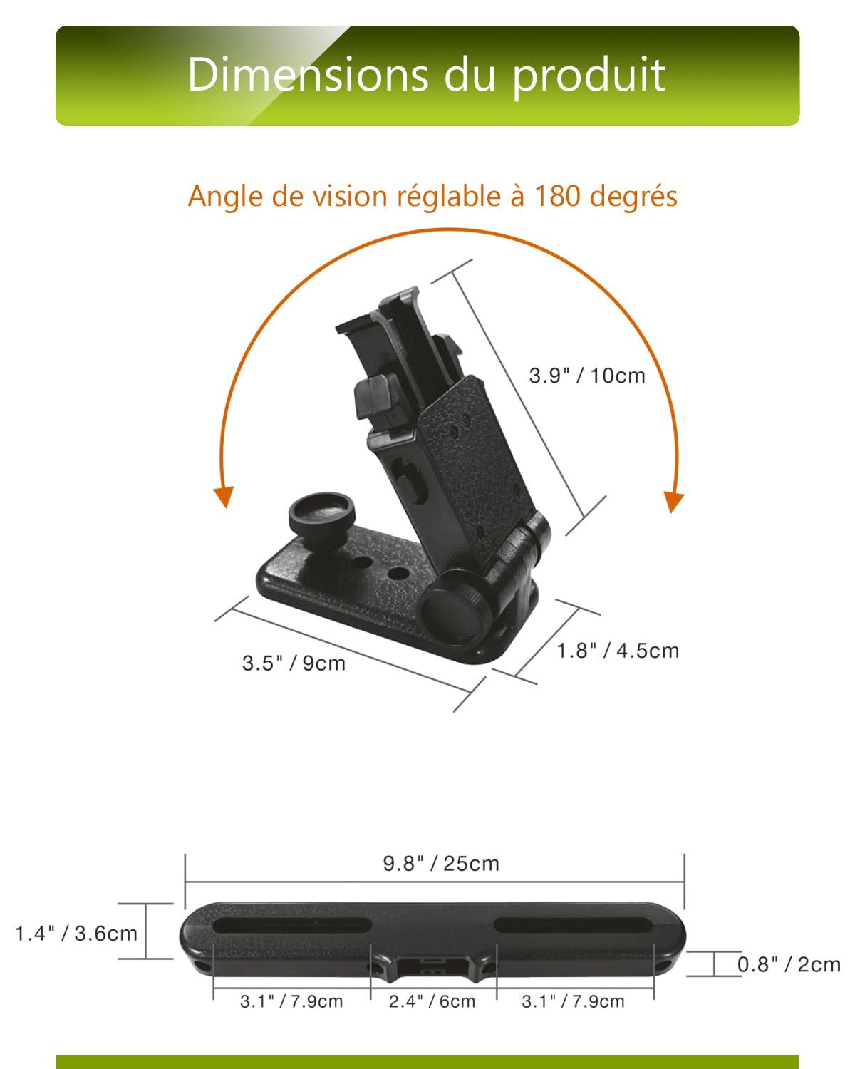 Kopfstützen-Montagevorrichtungen, verstellbare Halterung für DVD-Player mit Doppelbildschirm für Kopfstütze, 2 Halterungen für DVD-Player mit Doppelbildschirm