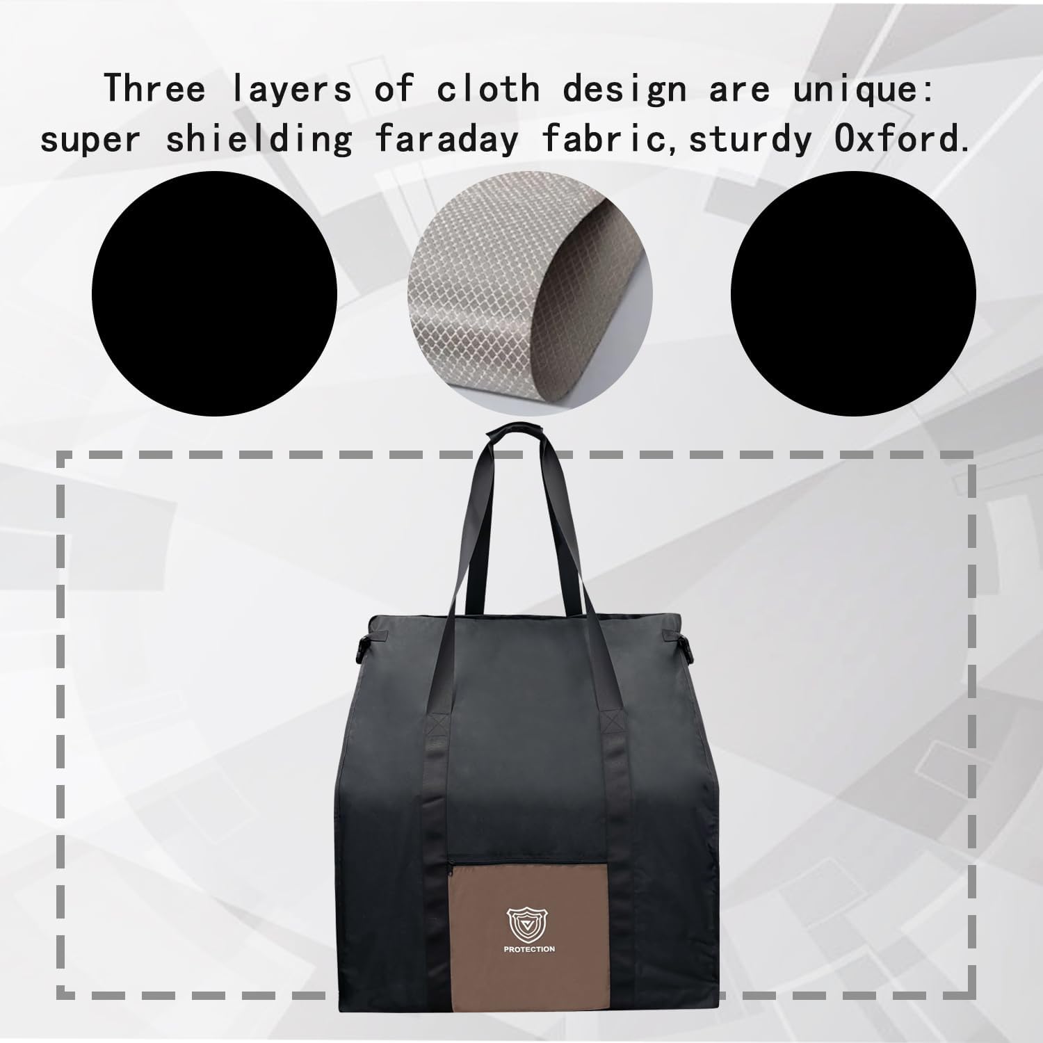 Faraday Bag for Large Generators and Electronics, Military-Grade RF Shielding For Computer Towers,Mobile Devices, EMP Protection Signal Isolation Anti-tracking Data Privacy - Image 4