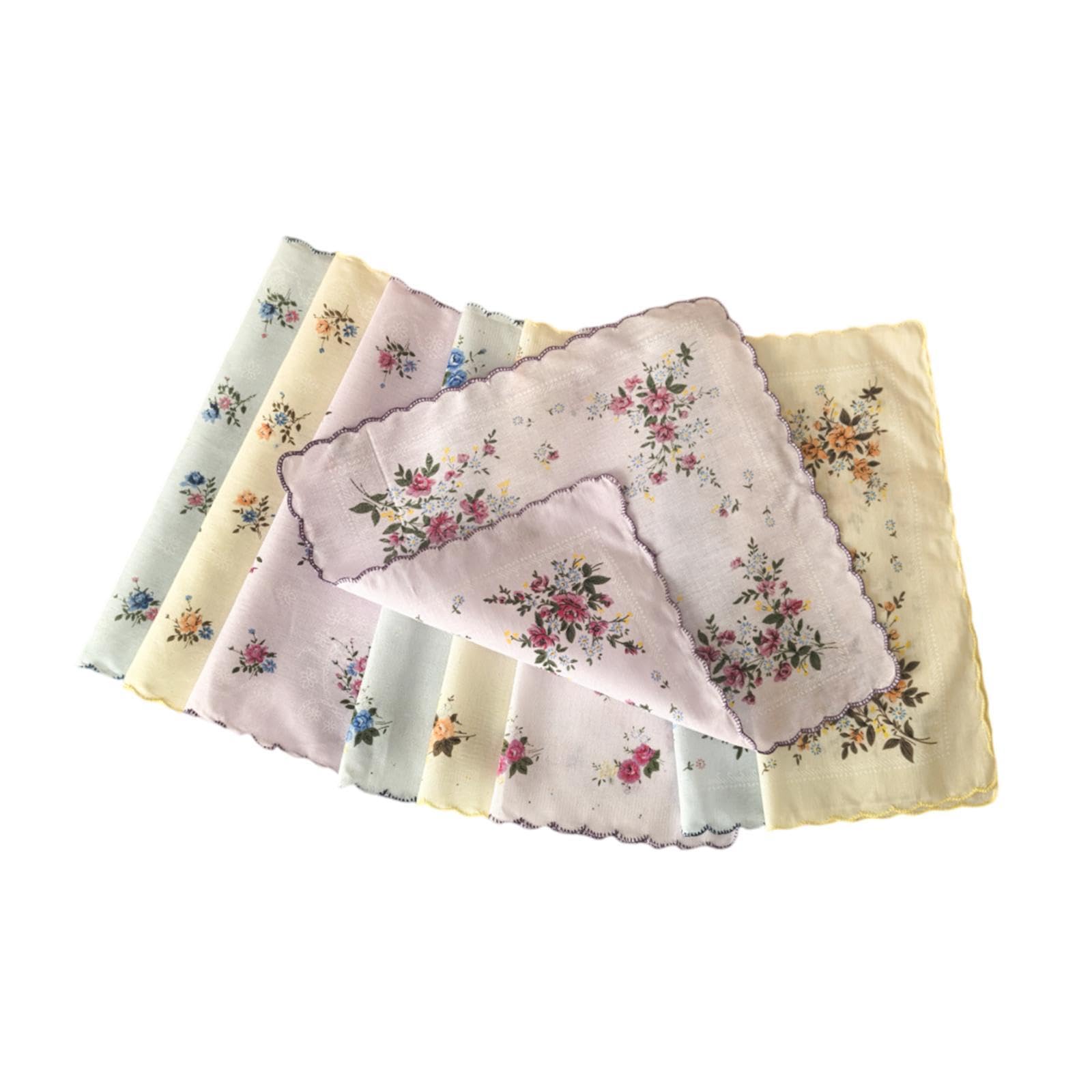 Deevoka 9X Handkerchiefs for Women Reusable Cotton Handkerchief for Formal Prom Birthday Multi