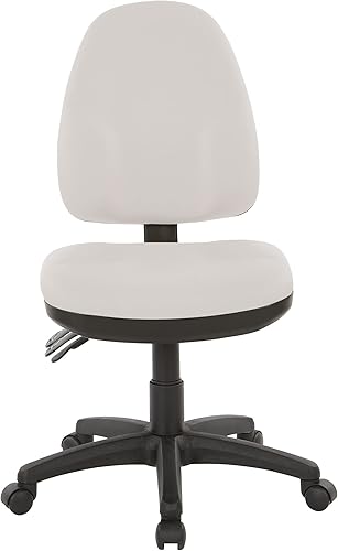 Miniatura 11 de Office Star - Silla ergonómica de oficina de doble función con respaldo acolchado ajustable y soporte lumbar integrado, sin brazos, tela de vino de