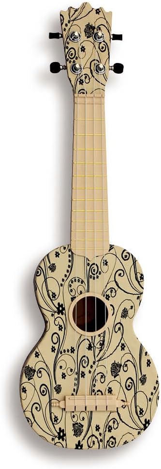 Woodi USA Soprano 21" Ukulele Pattern 6 WU-21F6(BK)