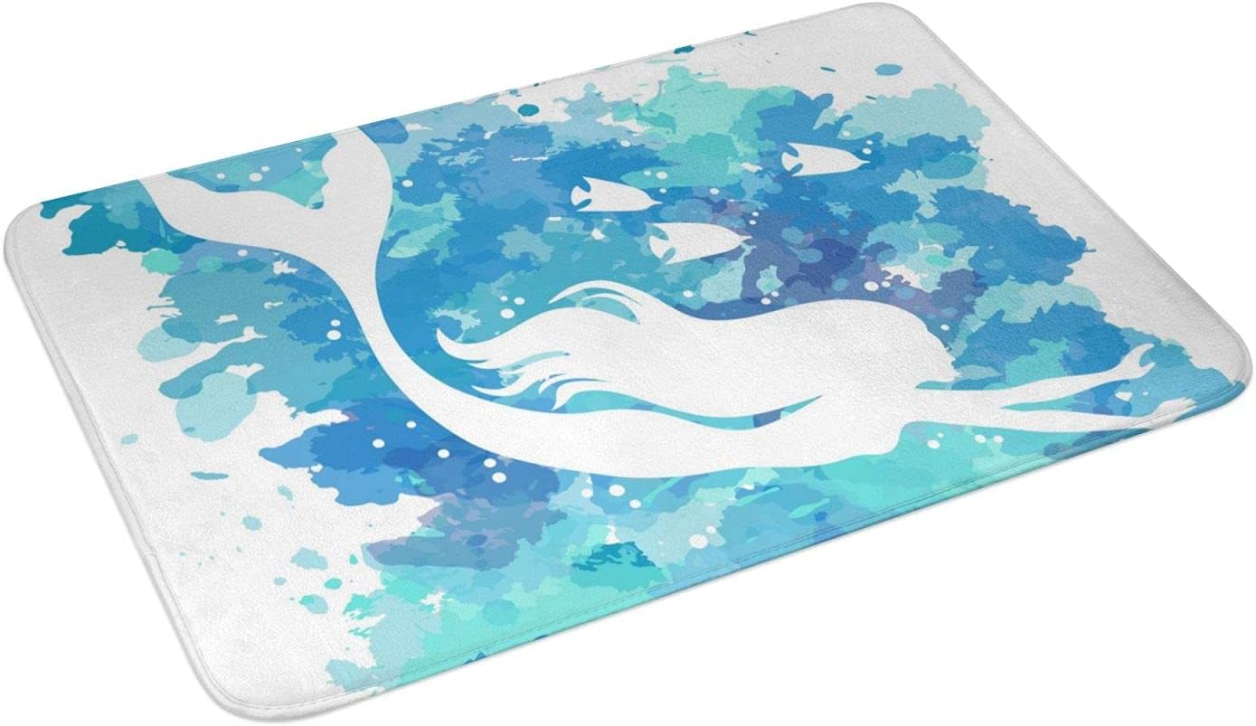 バスマット 足ふきマット お風呂マット 浴室マット 水彩画 人魚 魚 個性 海 キュート 柔らかい 大判 速乾 玄関マット Sale開催中 人気 ペット 脱衣所マット 洗面所 マット おしゃれ Cm 赤ちゃん 40x60