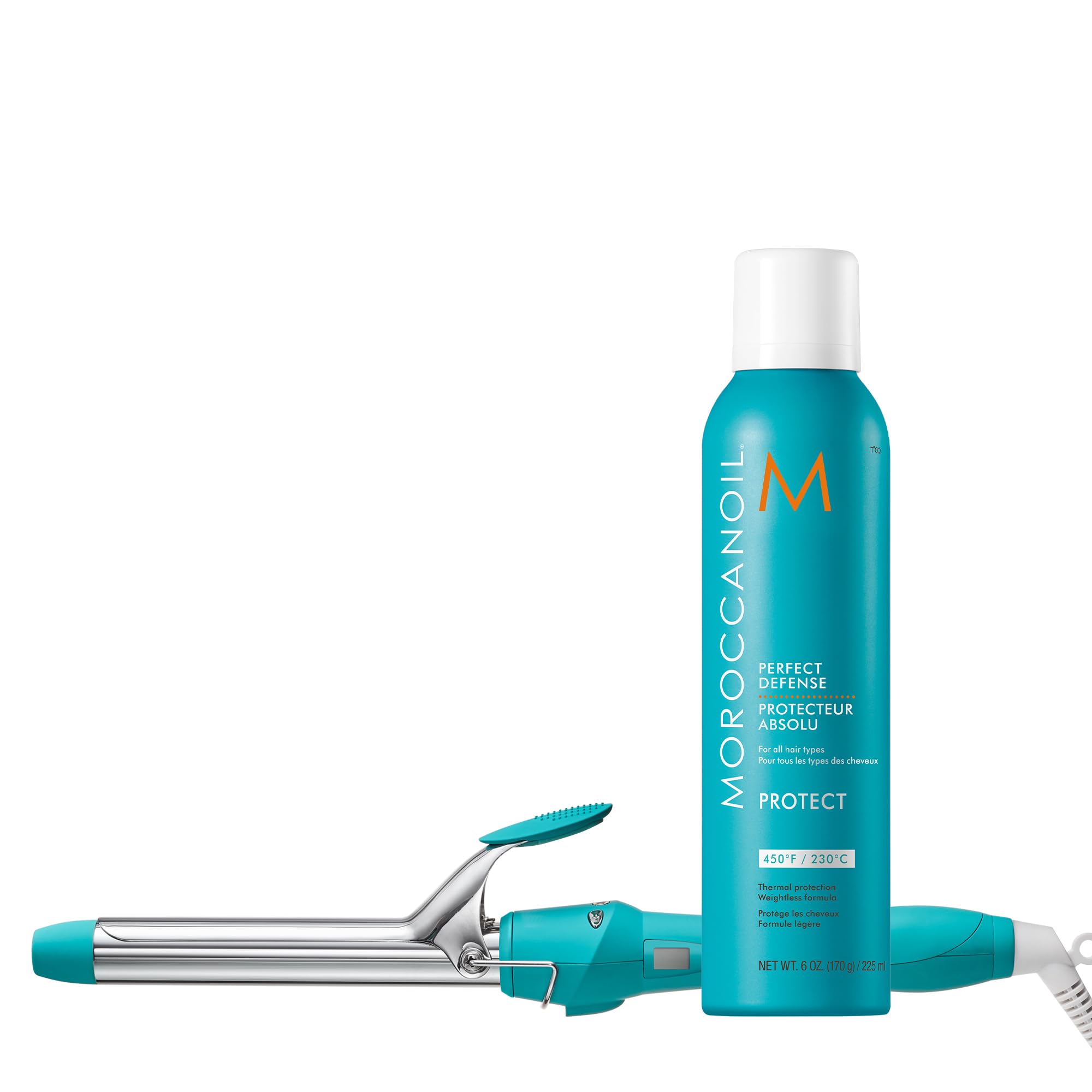 Moroccanoil Everlasting Curl Titanium Curling Iron Perfect Defense Bundle
