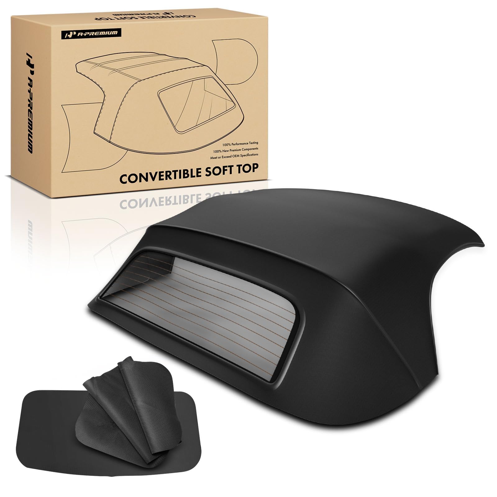Amazon.com: A-Premium Black Convertible Soft Top Compatible with