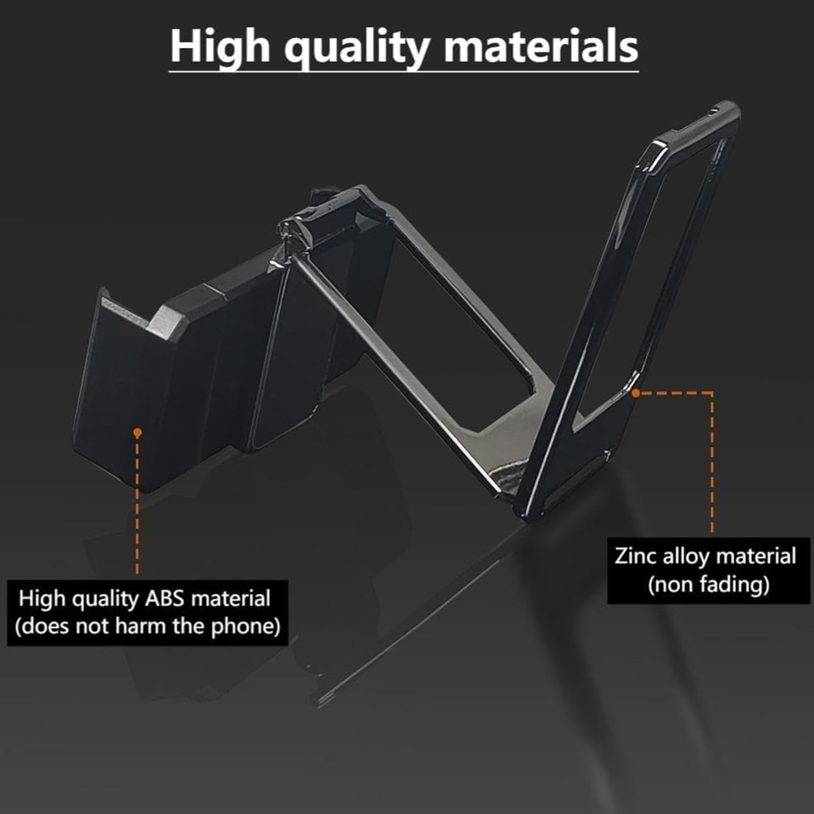 Nouveau Support Pliant De Type 360 ​​à Clip Arrière Amélioré, Support De Téléphone De Bureau Pliable Entièrement Réglable, Station D'accueil, Support De Téléphone Pliable à Clip Arrière (Noir