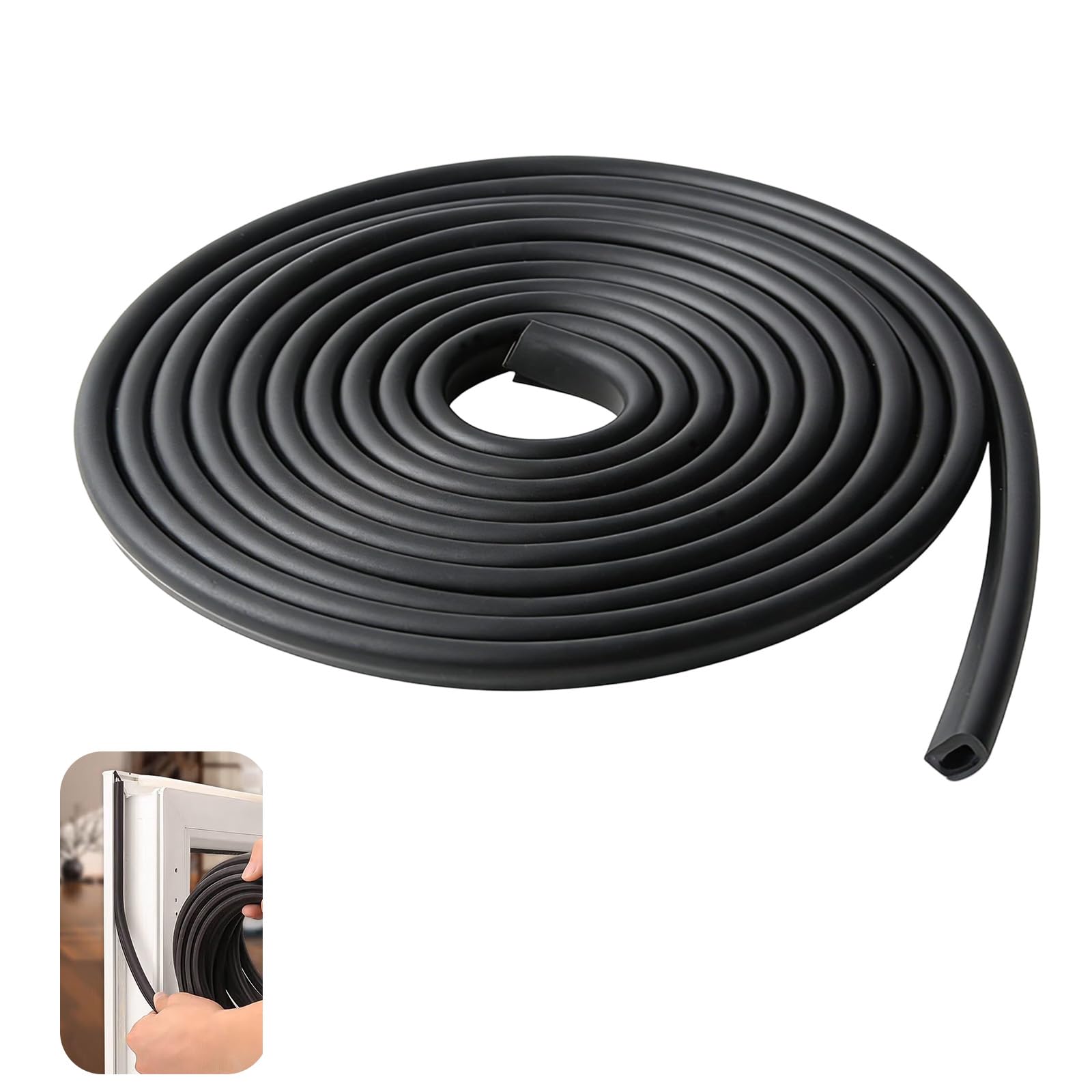 Protection d'Arêtes en Caoutchouc EPDM, Bande de Protection des Bords en U 1.5mm x 6m, pour Panneaux, Portes de Voiture, Trappes et Coins de Table,Résistante aux Intempéries et Températures Extrêmes