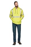 Men's Hi-Visibility Pullover Hooded Fleece Sweatshirt