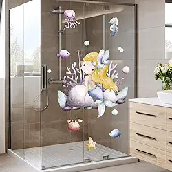 Papel de Parede Fundo do Mar Infantil Lavável Seguro Ideal para Quarto Bebê, Piscina, Box Banheiro ou Área Kids Criativa