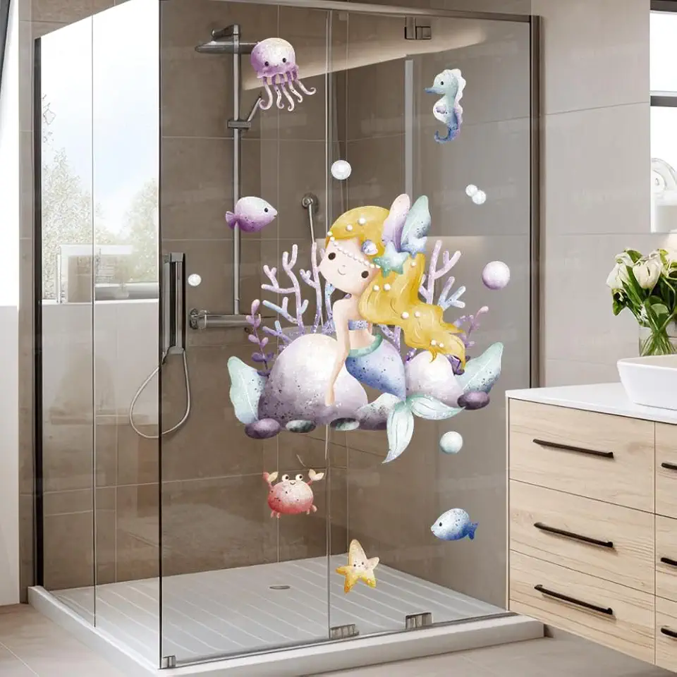 Papel de Parede Fundo do Mar Infantil Lavável Seguro Ideal para Quarto Bebê, Piscina, Box Banheiro ou Área Kids Criativa