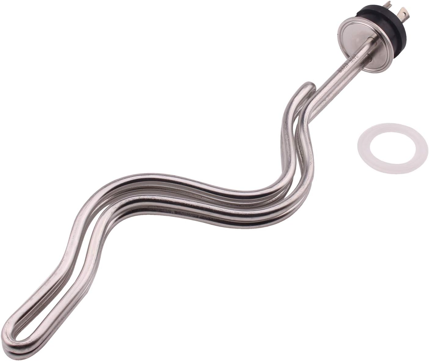 DERNORD 240V 4500W Tri-clamp Ripple Heating Element Stainless Steel Immersion Water Heater with 3-Wire Electrical Locking Plug (1.5 Inch Tri clamp)