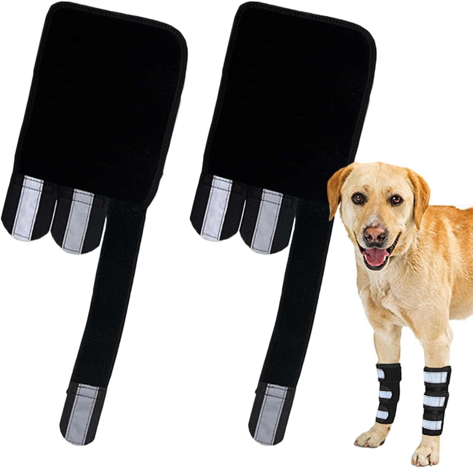 Dog Front Leg Brace, Ankle Splint Support, Front Leg Bandage, Reflective Support Sleeves for Walking, Training, Playing