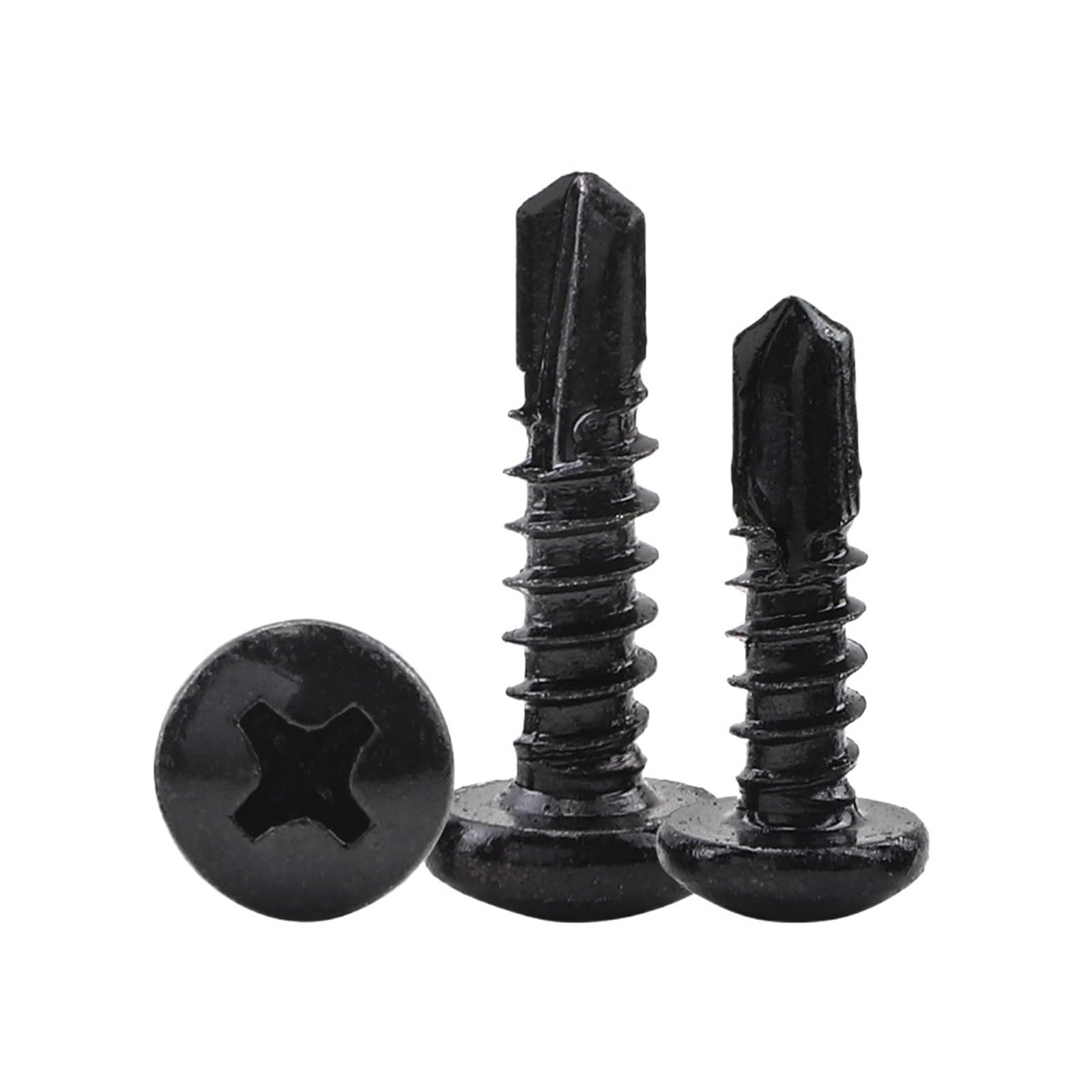 FJQFHH Self Tapping Screws Metal， Self Tapping Screws Phillips Round Head Drilling(50MM,M4.2 30PC)