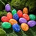 JOYIN 72 Pcs Plastic Iridescent Printed Bright Easter Eggs 3.15
