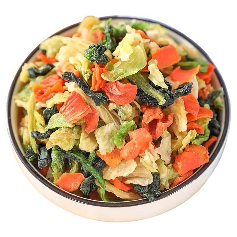 Various Freeze-dried Vegetables, Ready To Eat Dried Vegetables and Fruits, 285g/Can, Ingredients for Home Kitchen Soup and Cooking, Tofu Skin, Carrots, Cabbage, Scallions, Vegan (1 Can)