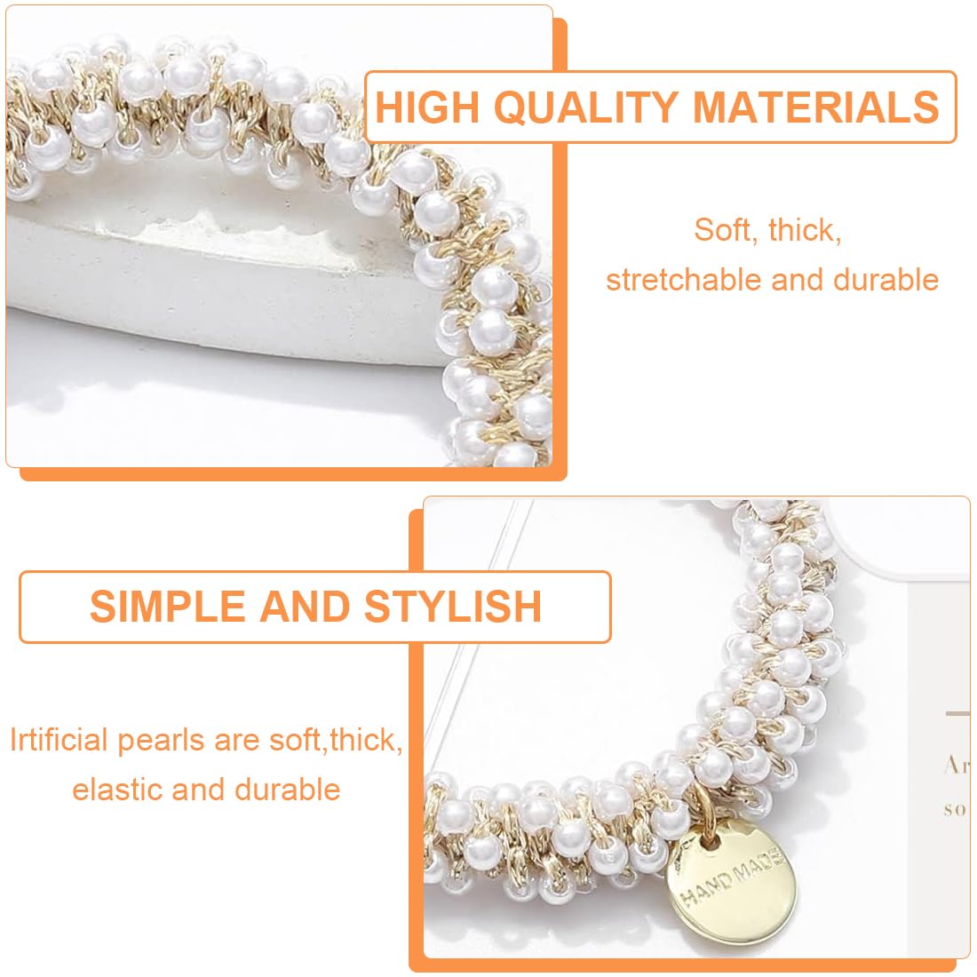 MenYiYDS 3 PCS HAIR ACCESSORIES WITH CRYSTALS, CRYSTAL ELASTIC HAIR ELASTICS, PONYTAIL HAIR BANDS HAIR ACCESSORIES FOR WOMEN AND GIRLS - Image 3