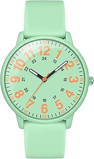 Asan Ge 38MM 3ATM Waterproof Wear Resistant Anti-Scratch Analog Nurse Watch 12/24 Hour Luminouse with Second Hand Military Time Big Face Easy to Read,Soft Breathable Easy to Clean Gift for Women