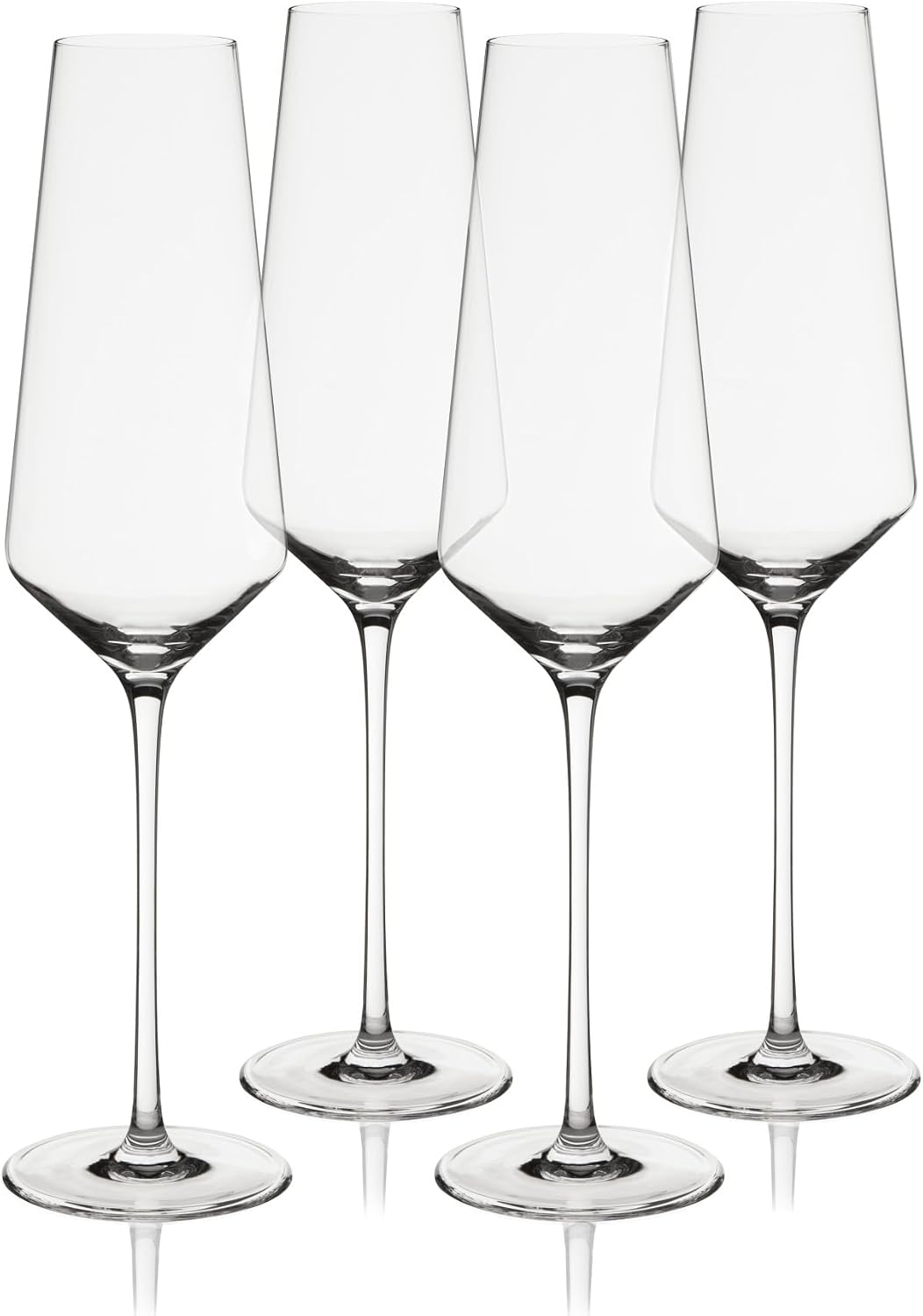 Viski Reserve Liminal Ultralight Champagne Flutes, Elegant Champagne Glasses Gift Set for Sparkling Wine, Prosecco, Mocktails, Wedding Gifts, Dinner Party, Home Bar, 9 oz, Set of 4
