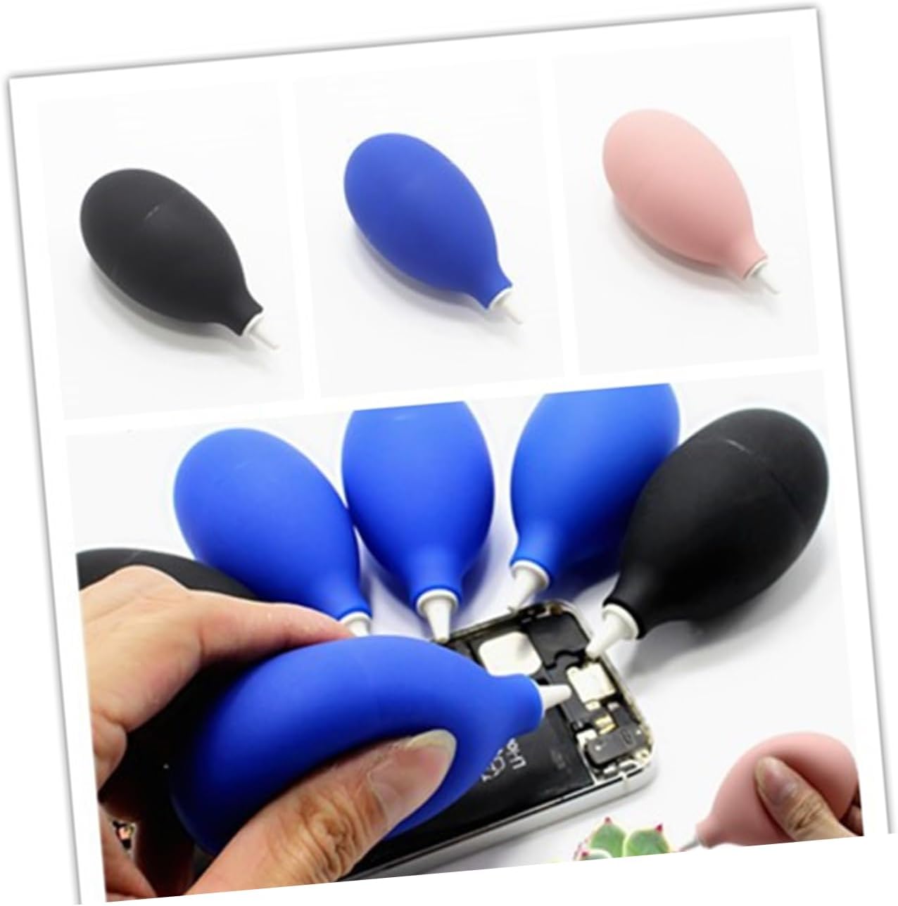 DOITOOL 4pcs Clean Blowing Balloon Compressed Air Duster for Camera Computer Lens Suction Bulb Suction Cleaner for Home Store