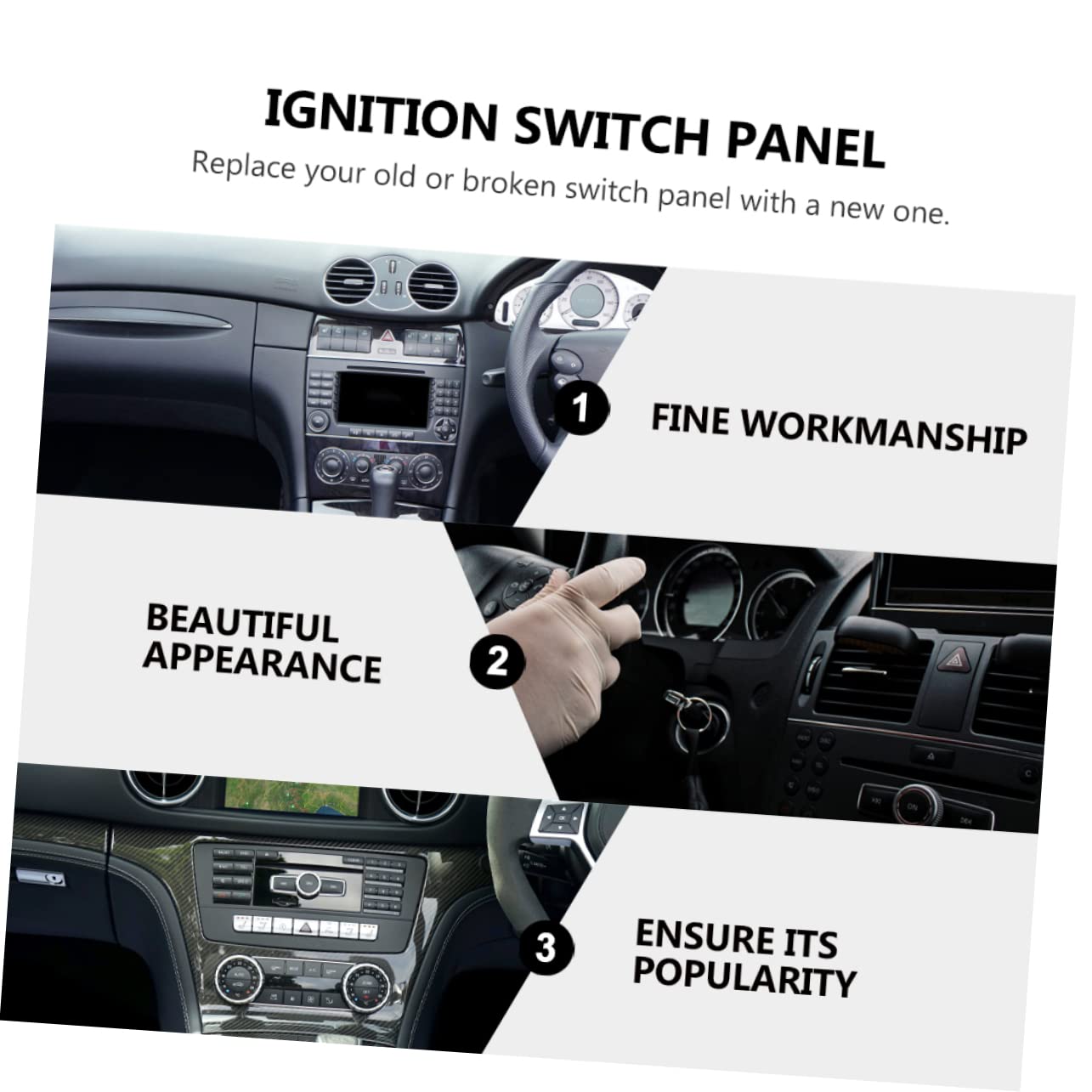 Ignition Switch Key for Racing Cars Engine Start Button Cover Auto Led Toggle Ignition Panel for Power Speediness