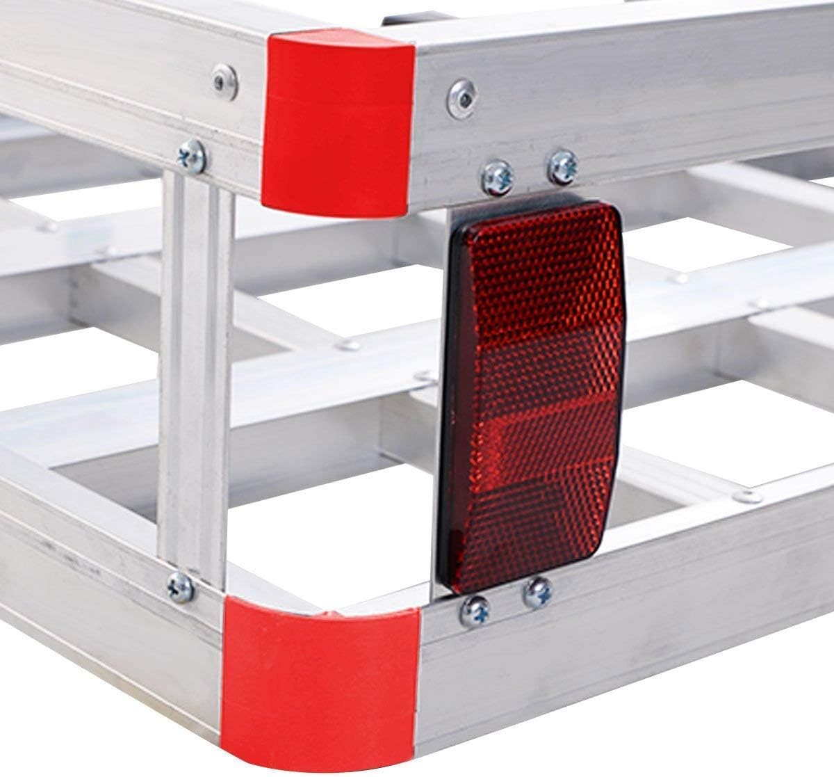 GOFLAME Aluminum Hitch Mount Cargo Carrier 60" x 22" Heavy Duty Luggage Basket Medical Rack Ramp Mobility and Equipment 500LBS Cargo Carrier for SUV, Truck, Car, Silver : Automotive