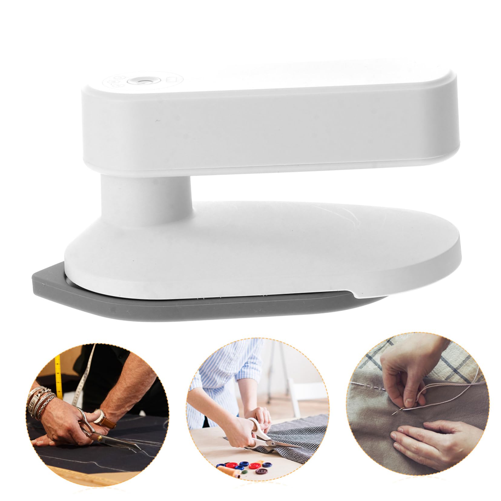 Plancha de Ropa Eléctrica de Mano Mini Color Claro para Prendas | Aluminio Fundido, 3 Niveles Ajustables, Diseño Portátil, Planchado en Plano y Colgado