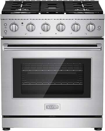 Empava 30 Inch Gas Range with True Convection, 4.55 Cu.
