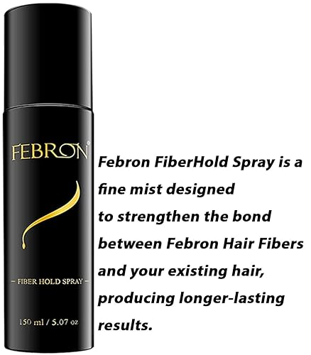 Miniatura 3 de FEBRON FiberHold Spray BIG 5.07oz 5.1 fl oz – Spray para el cabello Fibras de bloqueo de sujeción extra (suministro de 6 a 12 meses) Olor fresco –
