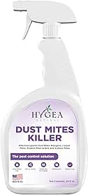 Hygea Natural Spray de ácaros - Elimina ácaros, ácaros de carpetes, ácaros de roedores, ácaros de pássaros e sarna - Adequado para animais de estimação e crianças - 680 g (sem perfume)