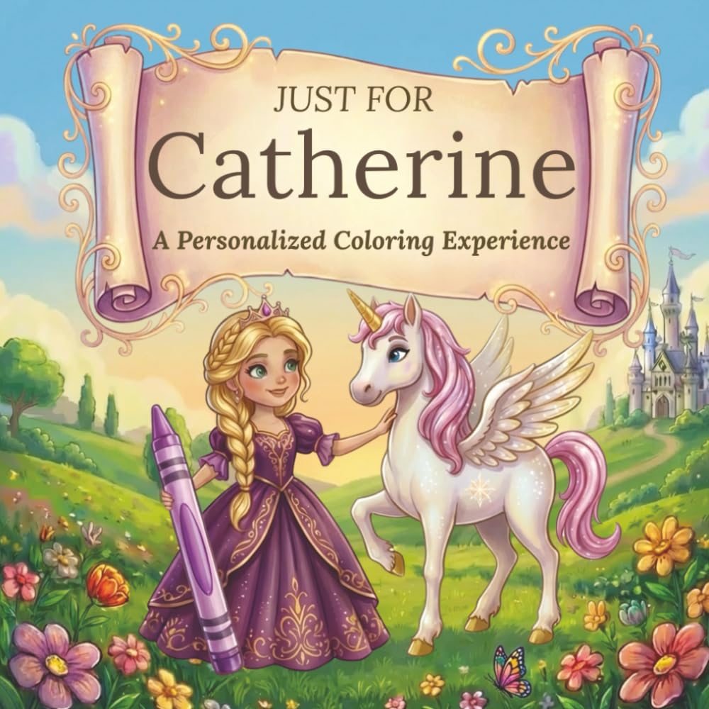 Just for Catherine: A Personalized Coloring Experience: 50 total coloring pages | 28 coloring pages featuring Catherine's name | 22 coloring pages themed for girls (Personalized Coloring Book Series)