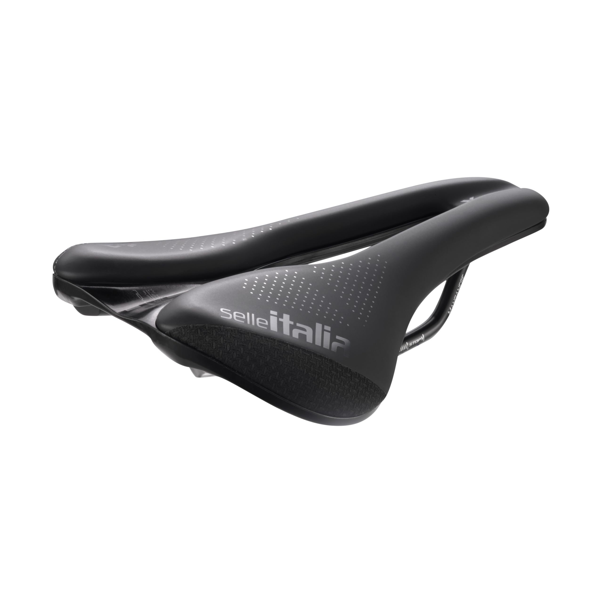 Selle Italia NOVUS Endurance TM Superflow – Comfortabel Race- en Endurozadel met Extra Vulling, Superflow-Gat en Mangaanrails – Maat S3, Zwart