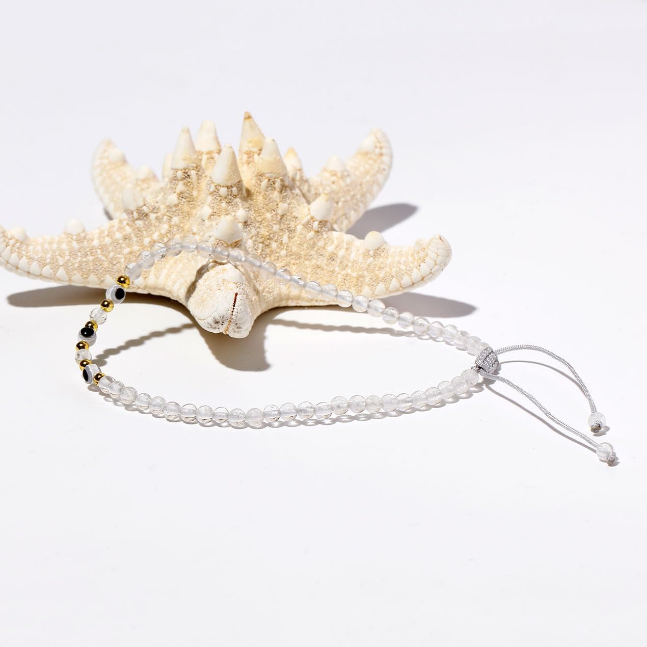 Evil Eye Ankle Bracelets for Women Beads Anklets Beach Accessiory Gemstone Healing Crystal Adjustable - Image 7