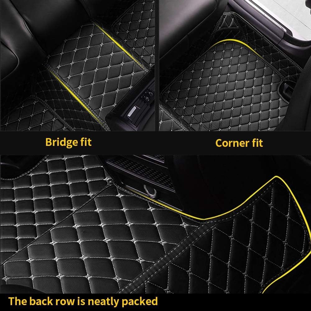 Alfombrillas de Coche para BYD Sealion 05 Seal5 DMi 2024 2025 2026, Alfombras a Medida de Cuero PU Impermeables, Protector Interior Antideslizante Completo,Black