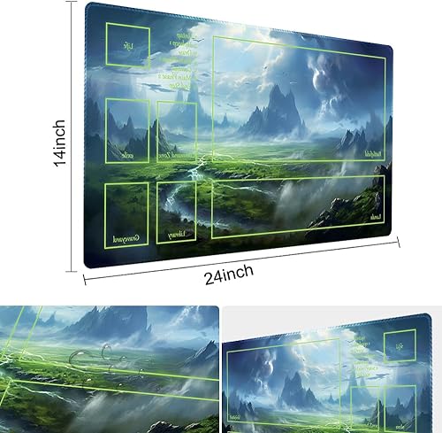 MTG Playmat - Impresión antideslizante en la parte trasera, ideal para entusiastas de los juegos de cartas, tapete de juego TCG, purificar tierra