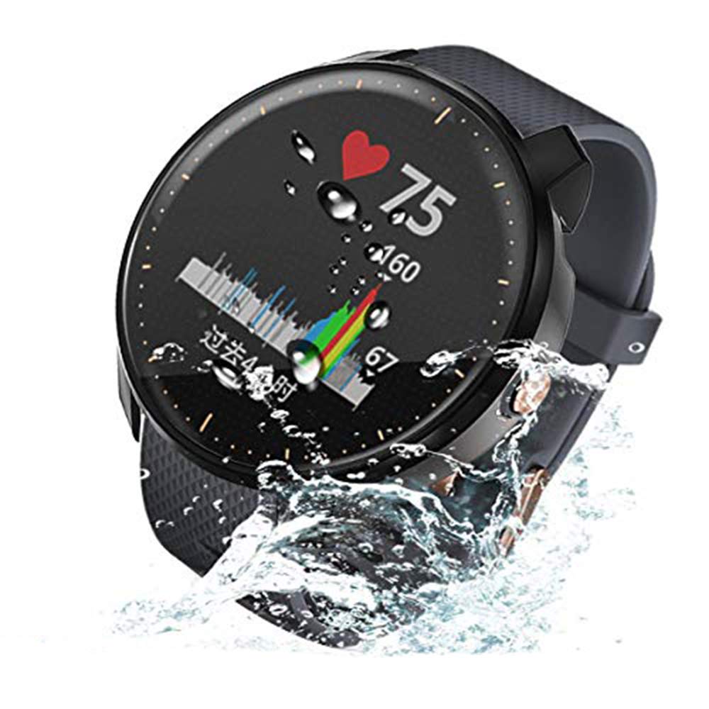 Compatible for Garmin Vivoactive 3 Music Waterproof Protective Case Soft TPU Plated Screen Protector Cover Scratch-Proof All Around Screen Cover Bumper Shell for Garmin vivoactive 3 Music (Black)